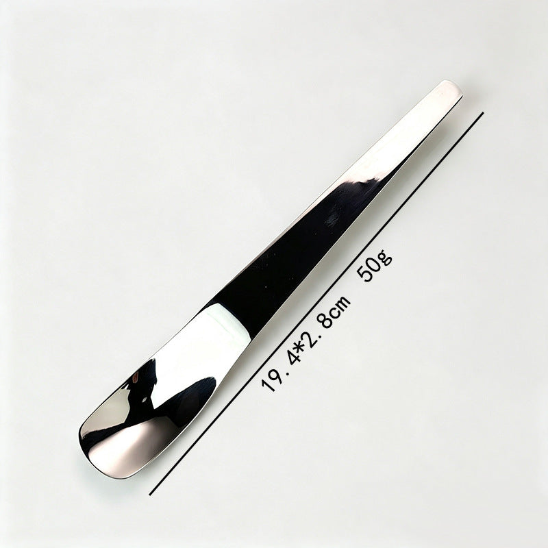 Stainless Steel Dessert Spoon – Long Ergonomic Handle for Easy Serving