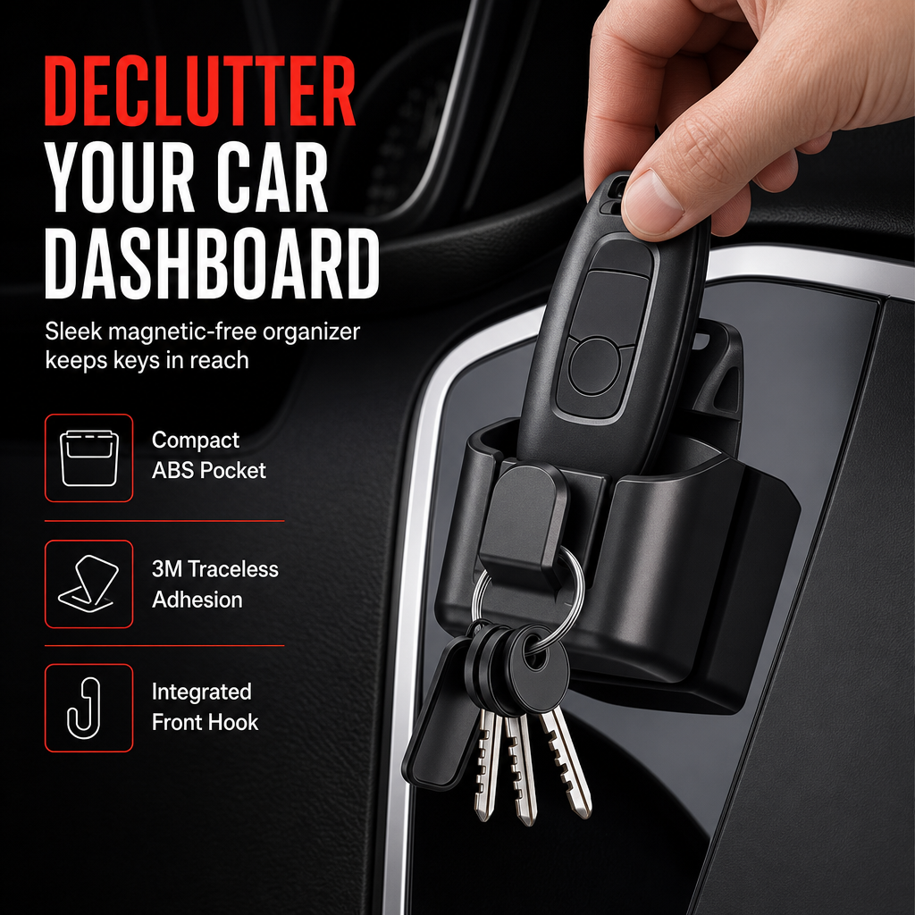 🎁 Car Key Fob Holder with Hook – Protective Key Case & Convenient Keychain