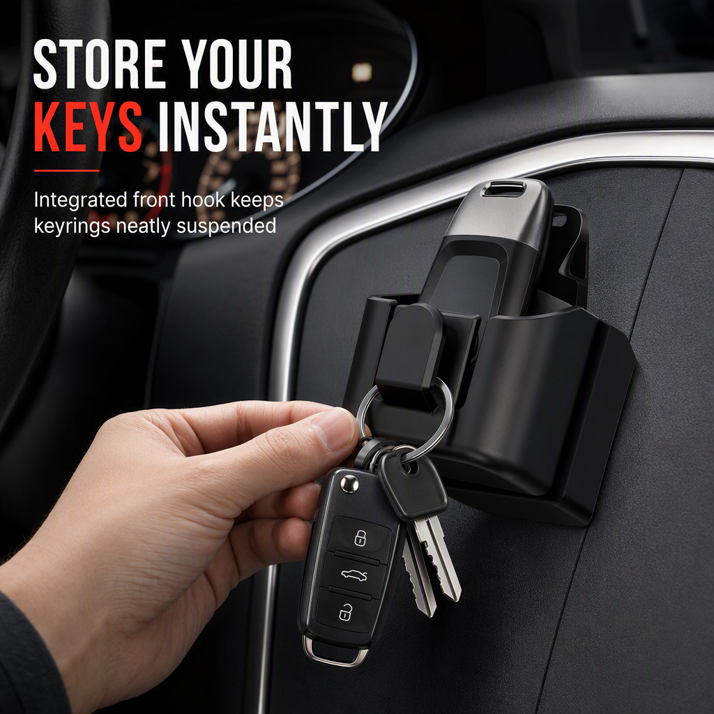🎁 Car Key Fob Holder with Hook – Protective Key Case & Convenient Keychain