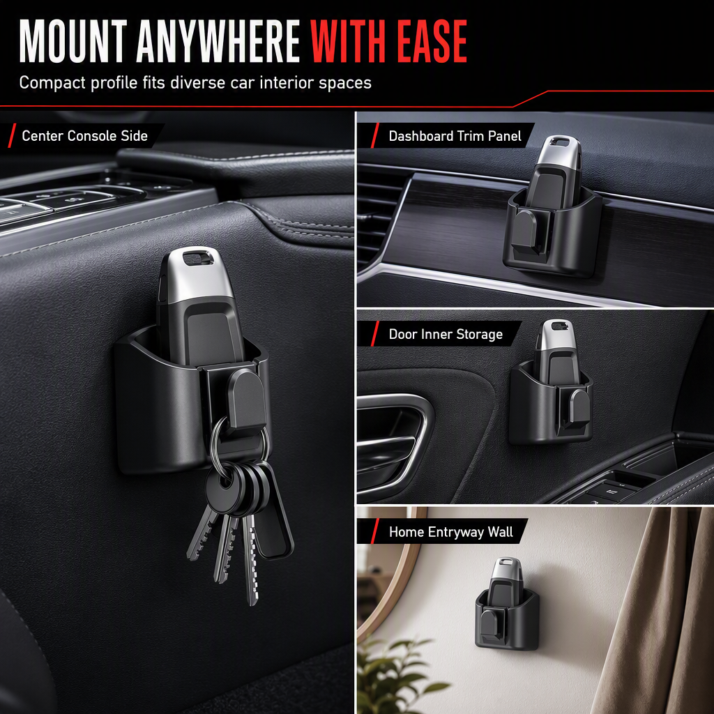 🎁 Car Key Fob Holder with Hook – Protective Key Case & Convenient Keychain