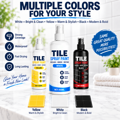 🎨 Tile Renewal Spray – 100ml Surface Refresh Paint, 3 Colors