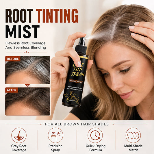 💇 Lace Tint Spray for Wigs & Frontals – Quick-Dry Root Tinting Mist for Seamless Brown Hair Blending