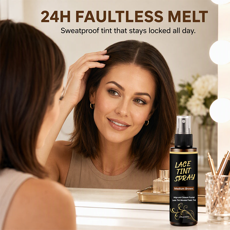 💇 Lace Tint Spray for Wigs & Frontals – Quick-Dry Root Tinting Mist for Seamless Brown Hair Blending