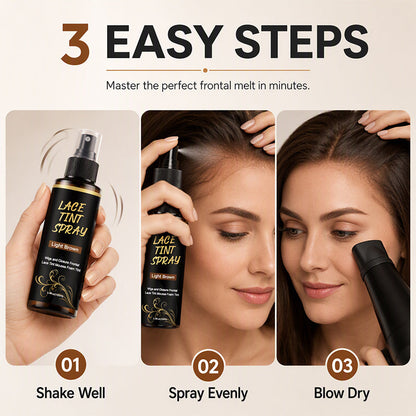 💇 Lace Tint Spray for Wigs & Frontals – Quick-Dry Root Tinting Mist for Seamless Brown Hair Blending